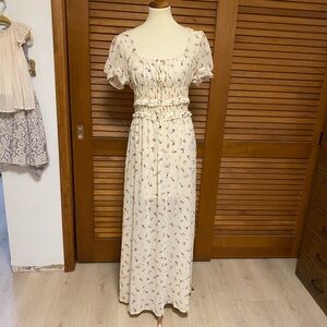 Three Bird Nest Floral Yellow Maxi Dress